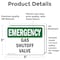 Signmission Gas Shutoff Valve, 5 in W x Rectangle, Vinyl Decal OS-2PACK-EM-D-35-L-10386 - alternate 3